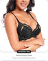French Style Plus Size Lace Bra - Ice Silk Push-Up Adjustable Straps Embroidery