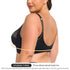 Women's Plus Size Unlined Underwire Lace Bra with Cushion Straps