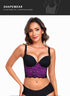 Lace Bralette for Women V Neck Bustier Tops with Underwired Racerback Crop Top