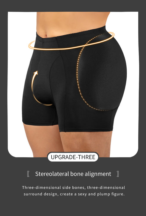 Mens Padded Hip Lift Boxer Briefs Body Shaper Butt Lifter Shapewear Shorts with Pads