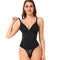 Shapewear for Women Deep V Neck Lace Bodysuit Shaper Tank Top with Built in Bra