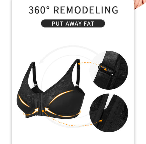 Front Buckle Bra Oversized Underwear Front Buckle Lace Bras Wireless Thin Mold Cup