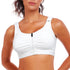 Zip Front Closure Everyday Bra for Women Post Surgery with Adjustable Straps Wirefree