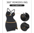 Plus Size Bodycon Mini Dress for Women with Built-in Bra Open Back Lace Trim Dress Clubwear