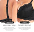 French Style Plus Size Lace Bra - Ice Silk Push-Up Adjustable Straps Embroidery