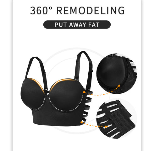 Push Up Bras for Women Top Bustier Padded Underwire Bra Add One Cup
