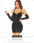 Plus Size Sexy Bodycon Mini Dress for Women Open Back Lace Trim Mini Dress Clubwear