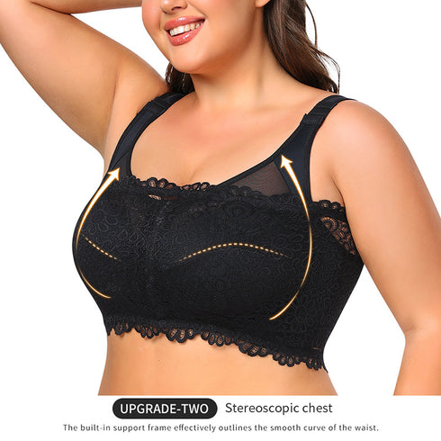 Push Up Bras for Women Lace Underwire Add One Cup Bra with Support Smoothing Bra