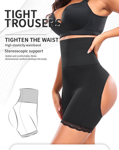 Women's High Waist Cut Out Shapewear Boyshorts Butt Lifter Body Shape Panties Shorts