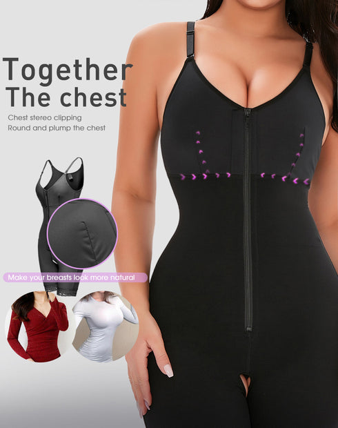 Fajas Colombianas Shapewear for Women Postpartum Tummy Control Body Shaper Butt Lifter Bodysuit