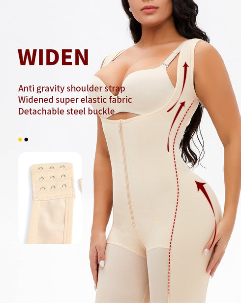 Women's Bodysuit Butt Lifter Shapewear Tummy Control Body Shaper Leotards Jumpsuit Zipper