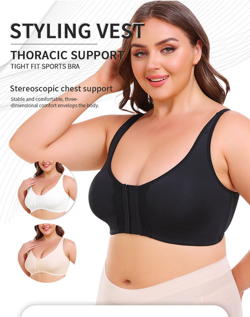 Bras for Women Plus Size Bras Full Coverage Wireless Bra Front Closure Bra