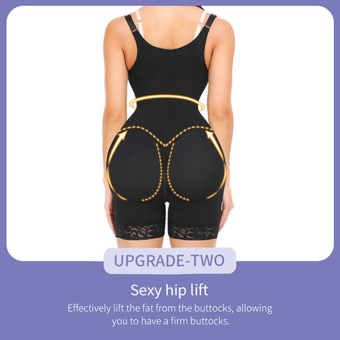 Bodysuit Seamless Underbust Lace Open Crotch Body Shaper Butt Lifter Shapewear