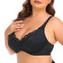 Women's Lace Underwire Support Minimizer Bras Back Smoothing Classic Push Up Bra