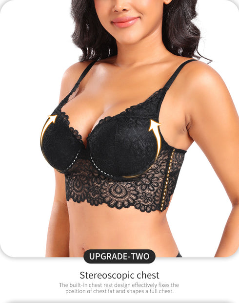 Women's Lace Nursing Bra Wirefree Padded Breastfeeding Maternity Bralette Cute More Coverage