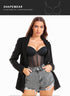 Women's Mesh Strapless Bodysuit Sleeveless Slim Fitted Tube Top Bodysuits