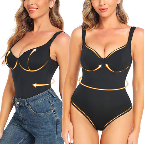 Women's Shapewear Bodysuit Tummy Control Full Body Shaper Seamless Underwear