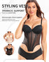 Women's Mesh Strapless Bodysuit Sleeveless Slim Fitted Tube Top Bodysuits