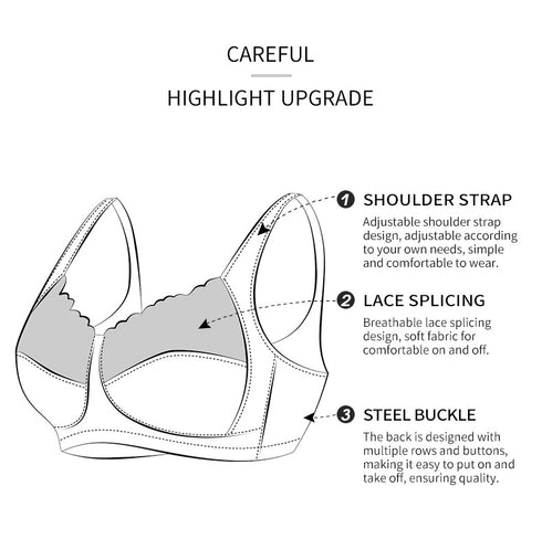Women's Plus Size Unlined Underwire Lace Bra with Cushion Straps