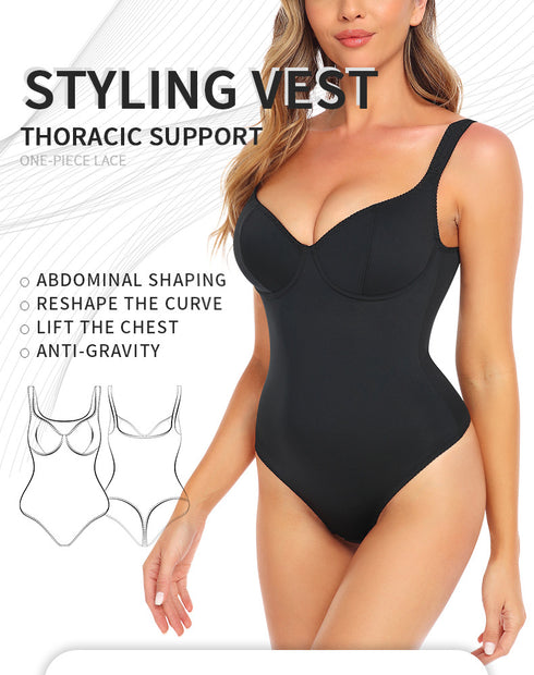 Women's Shapewear Bodysuit Tummy Control Full Body Shaper Seamless Underwear