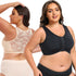 Women Front Closure Push Up Sports Bra Plus Size Full Coverage Full Figure Support Bras