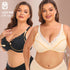 Women's Lace Underwire Support Minimizer Bras Back Smoothing Classic Push Up Bra