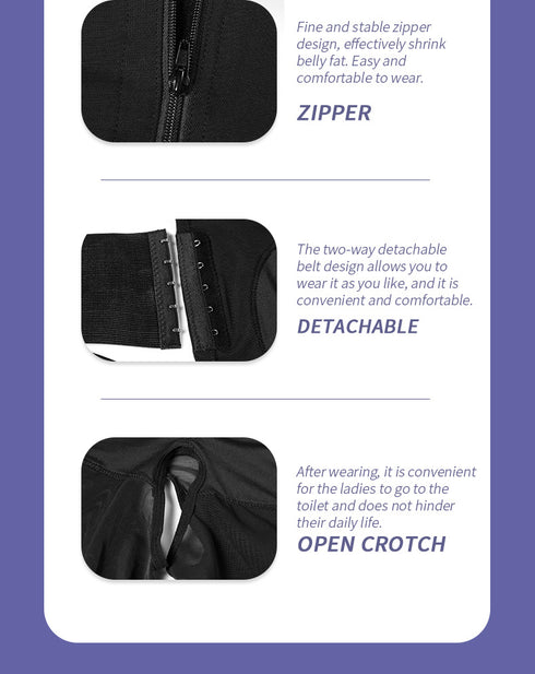 Adjustable Buckle Straps Crotch Waist Crotch Rich Sponge Abdomen Body Shaping Body Sculpting Pants