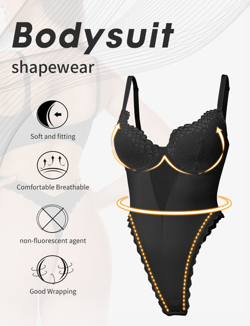 Shapewear Bodysuit for Women Tummy Control Waist Shaper Compression Bodybriefer