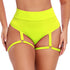 Women's Booty Shorts with Garters High Waisted Pants Butt Lifting Gym Pole Dance Yoga