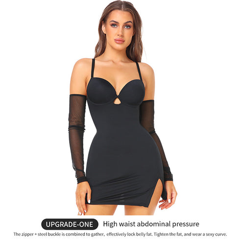Plus Size Bodycon Mini Dress for Women with Built-in Bra Open Back Lace Trim Dress Clubwear