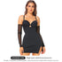 Plus Size Bodycon Mini Dress for Women with Built-in Bra Open Back Lace Trim Dress Clubwear