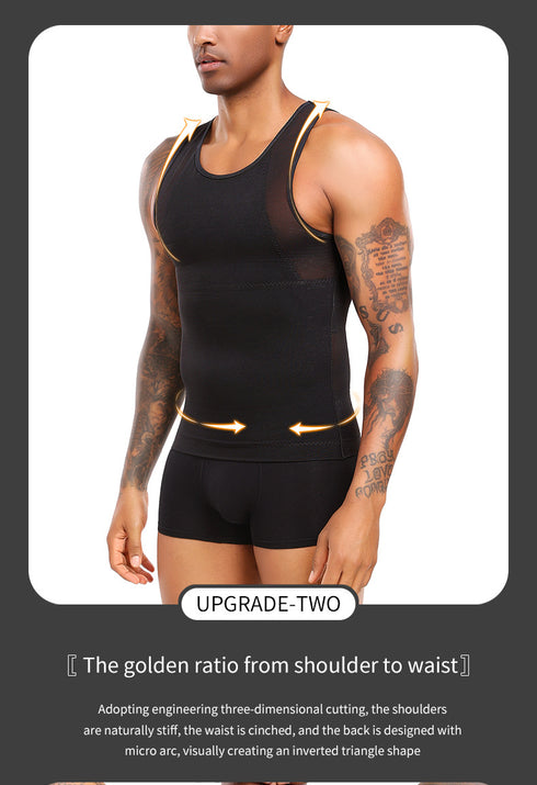 Original Men's Chest Compression Shirt to Hide Gynecomastia Moobs Shapewear