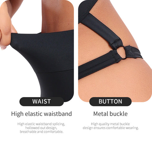Women's Booty Shorts with Garters High Waisted Pants Butt Lifting Gym Pole Dance Yoga