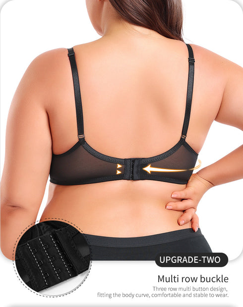 Women's Lace Push Up Bra Everyday Bras Adjustable Straps Comfort Bralettes