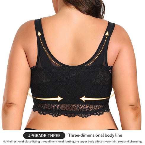 Push Up Bras for Women Lace Underwire Add One Cup Bra with Support Smoothing Bra