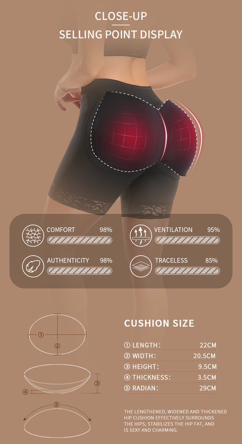 Women Bigger Butt Lifter Padded Lace Shapewear Panties Fake Buttock Underwear