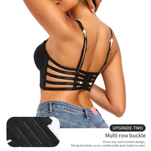 Push Up Bras for Women Top Bustier Padded Underwire Bra Add One Cup