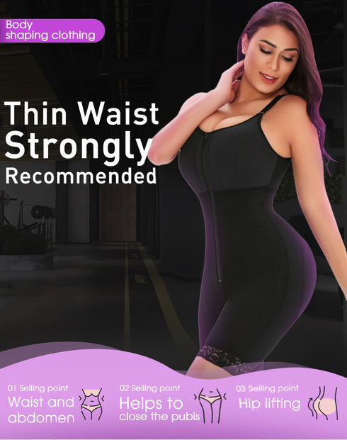 Fajas Colombianas Shapewear for Women Postpartum Tummy Control Body Shaper Butt Lifter Bodysuit