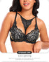 Sexy Lace Underwire Bras for Women Plus Size V Neck Push Up Support Tshirt Bras