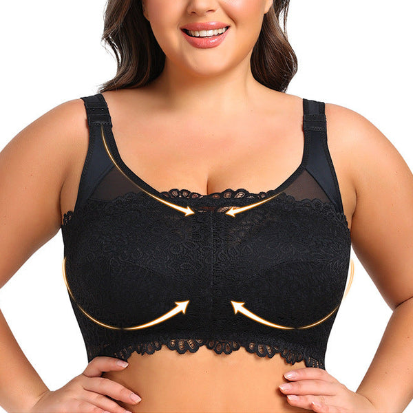 Push Up Bras for Women Lace Underwire Add One Cup Bra with Support Smoothing Bra
