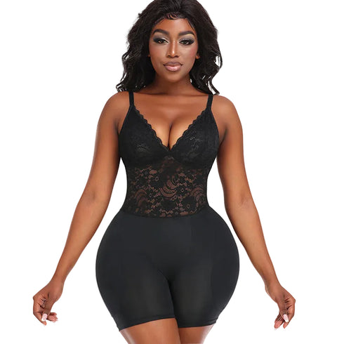 Women's Tummy Control Shapewear Plus Size Full Body Shaper Butt Lifter Thigh Slimmer Bodysuit