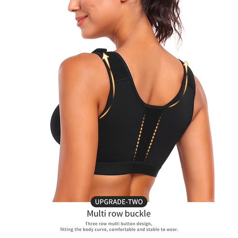Zip Front Closure Everyday Bra for Women Post Surgery with Adjustable Straps Wirefree