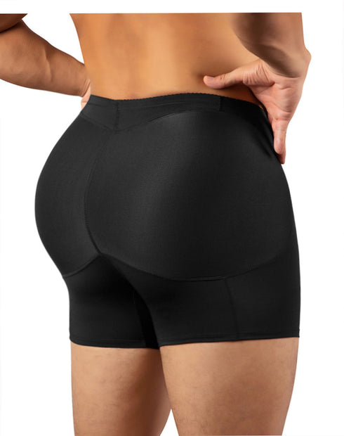 Mens Padded Hip Lift Boxer Briefs Body Shaper Butt Lifter Shapewear Shorts with Pads