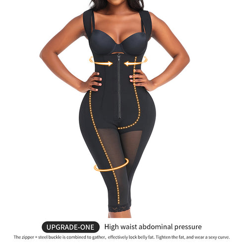 Women's Bodysuit Butt Lifter Shapewear Tummy Control Body Shaper Leotards Jumpsuit Zipper
