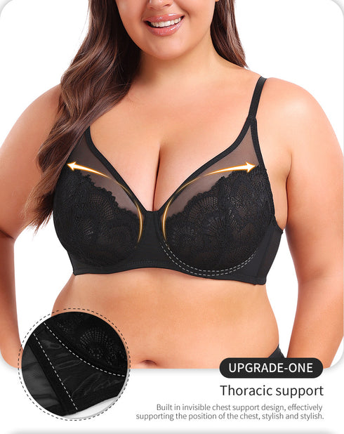 Women's Lace Push Up Bra Everyday Bras Adjustable Straps Comfort Bralettes