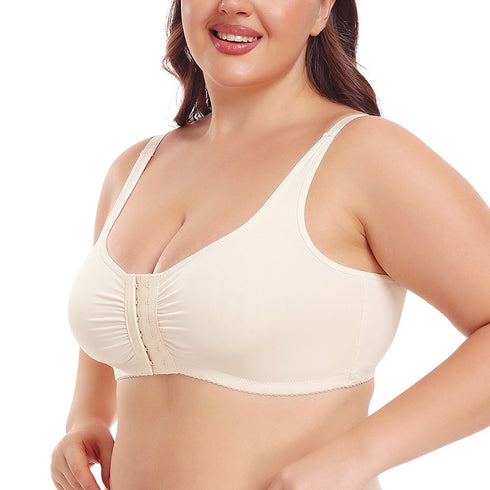 Plus Size Lace Bra Women's Full Coverage Unlined Underwire Bra for Heavy Breast