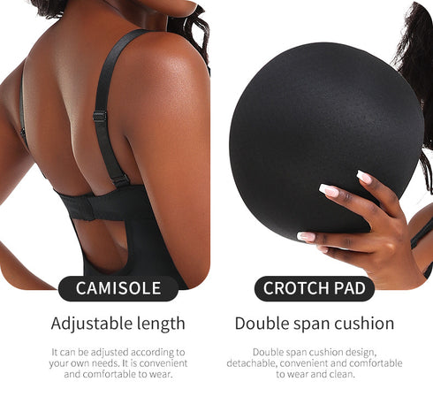 Women's Shapewear Plus Size Full Body Shaper Butt Lifter Thigh Slimmer Post Surgery Bodysuit