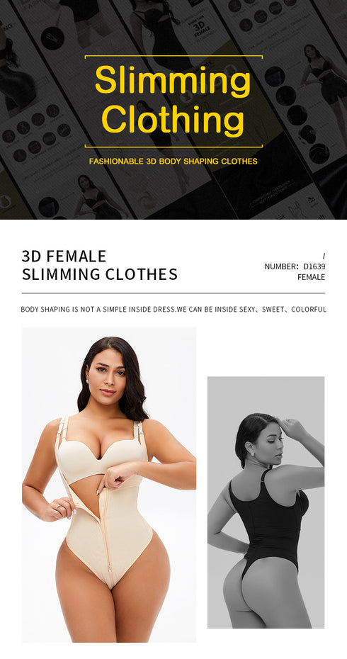 Fajas Colombianas Thong Bodysuit for Women Tummy Control Shapewear Body Shaper Compression Garment