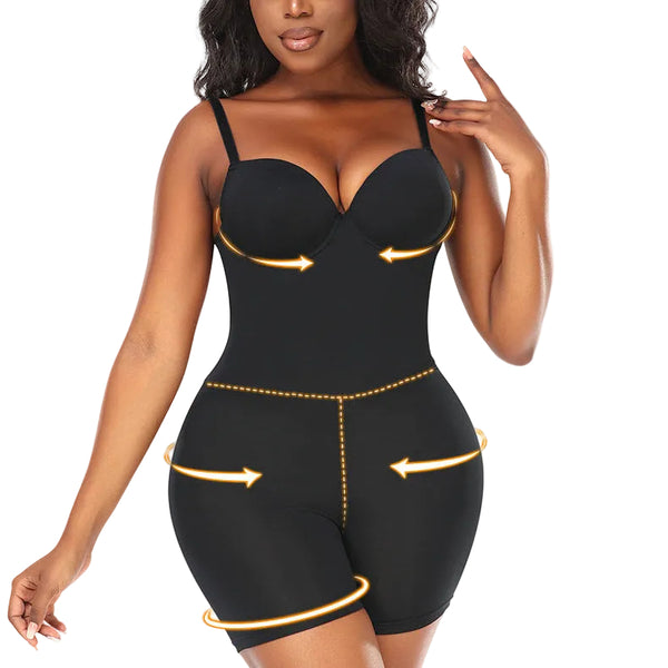 Colombian Girdles Bodysuit Women Tummy Control Butt Enhancer with Pads Backless Body Shaper