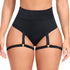 Women's Booty Shorts with Garters High Waisted Pants Butt Lifting Gym Pole Dance Yoga